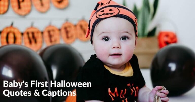Super Cute Baby’s First Halloween Captions and Quotes