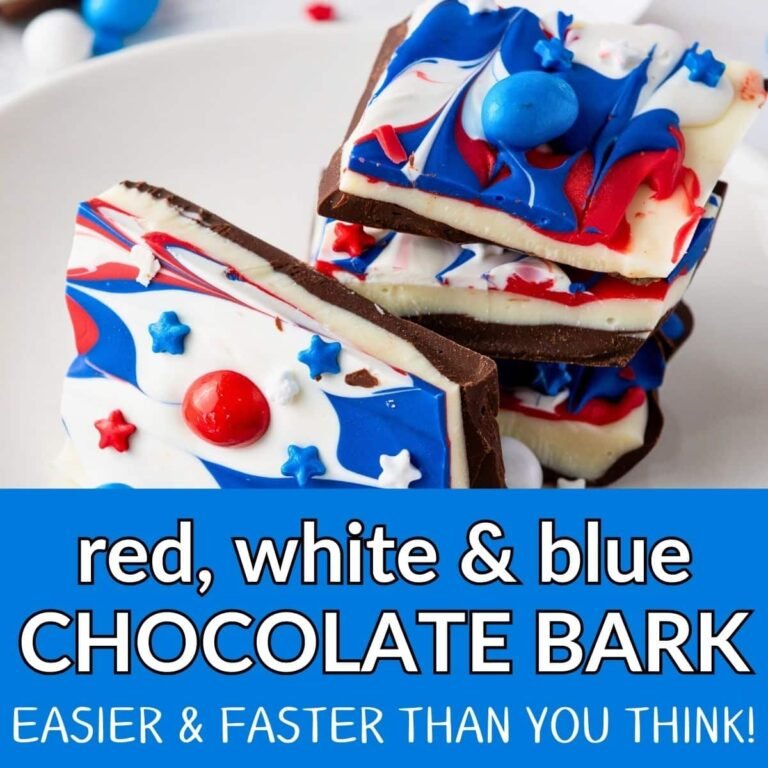Red, White, and Blue Chocolate Bark Recipe (Easy Patriotic Dessert)