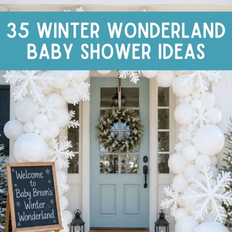 35 Winter Wonderland Baby Shower Ideas (Easy Decorations, Cake & Food)